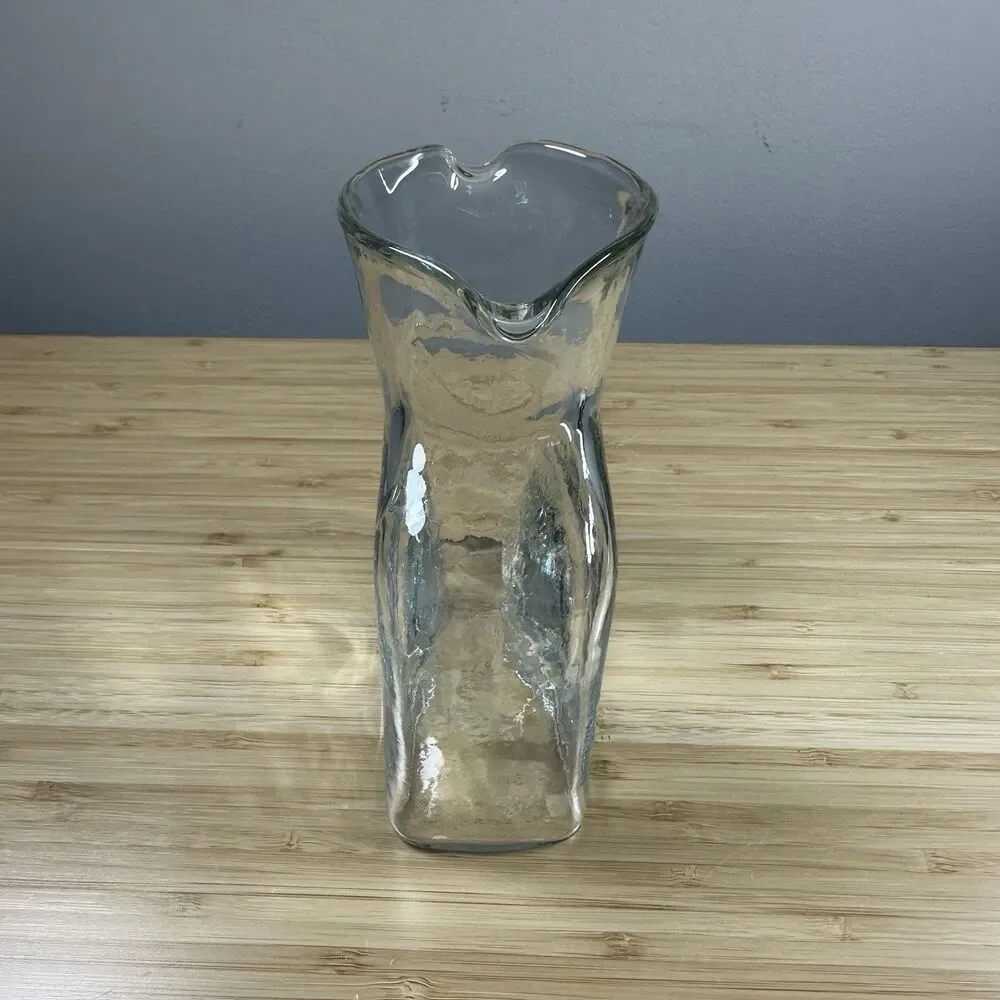 Blenko 384M Mini Water Bottle Crystal Glass Double Spout 2019 16oz Handblown MCM
